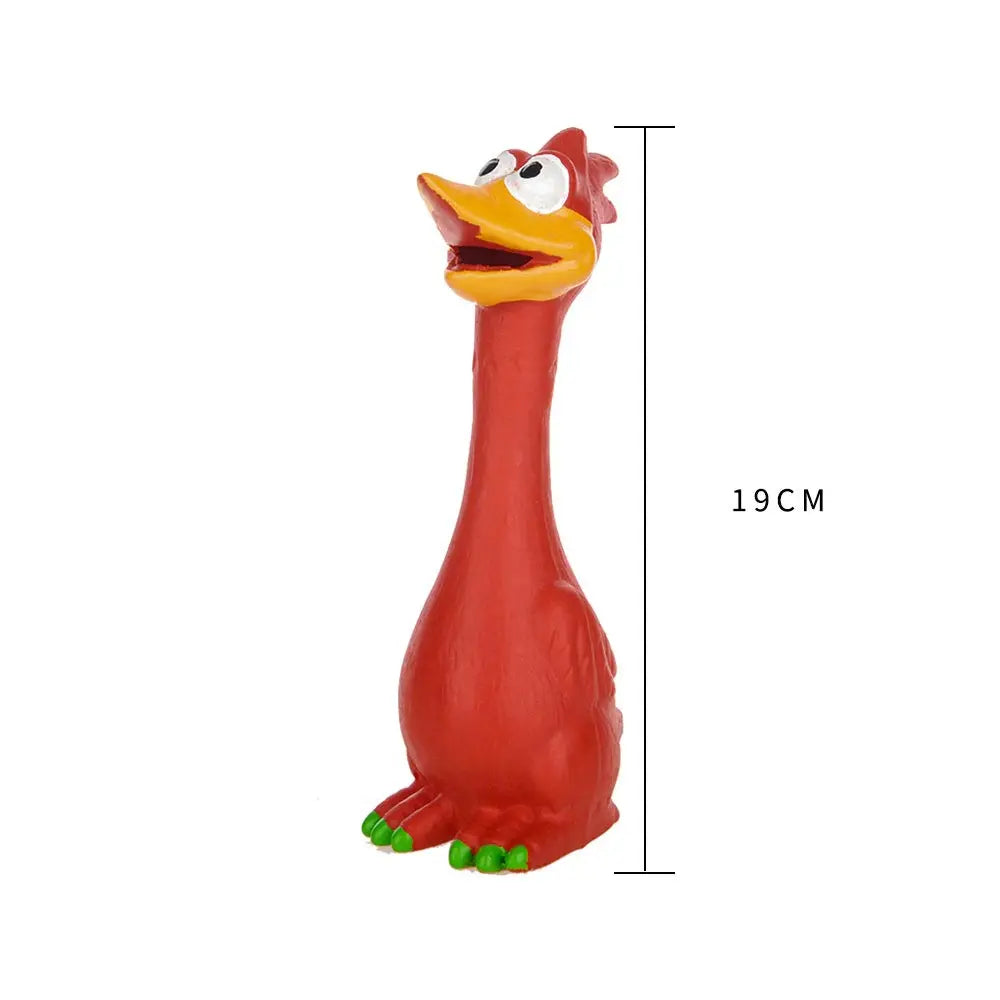HOOPET Pet Dog Toys Screaming Chicken Squeeze Sound Toy for Dogs Super Durable Funny Squeaky Yellow Rubber Chicken Dog Chew Toy
