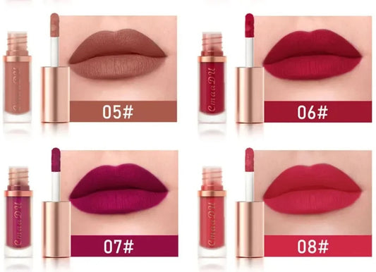 CmaaDu 12Color Long-Lasting Lip Sense Color Makeup Waterproof Lipsticks Matte Velvet Lip Gloss