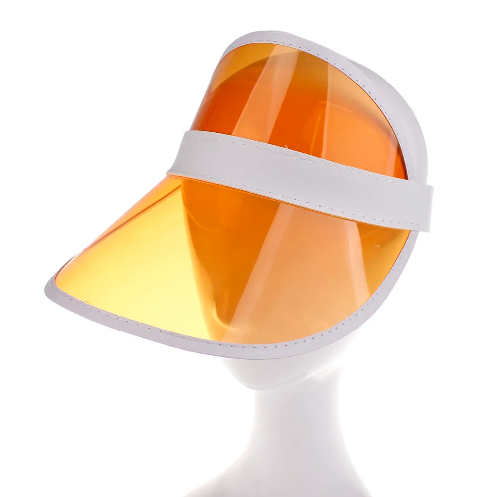 Summer Casual Unisex PVC Outdoor Hat Transparent Visor Party Casual Hat Clear Plastic Adult Sunscreen Cap