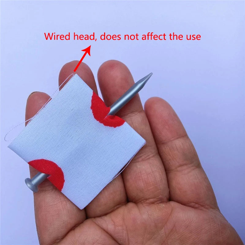 1-5PCS Fake Nail Through Finger Prank Toy Kids Novelty Magic Friend Halloween Scare Trick Joke Toy Practical Fool Jokes Gags