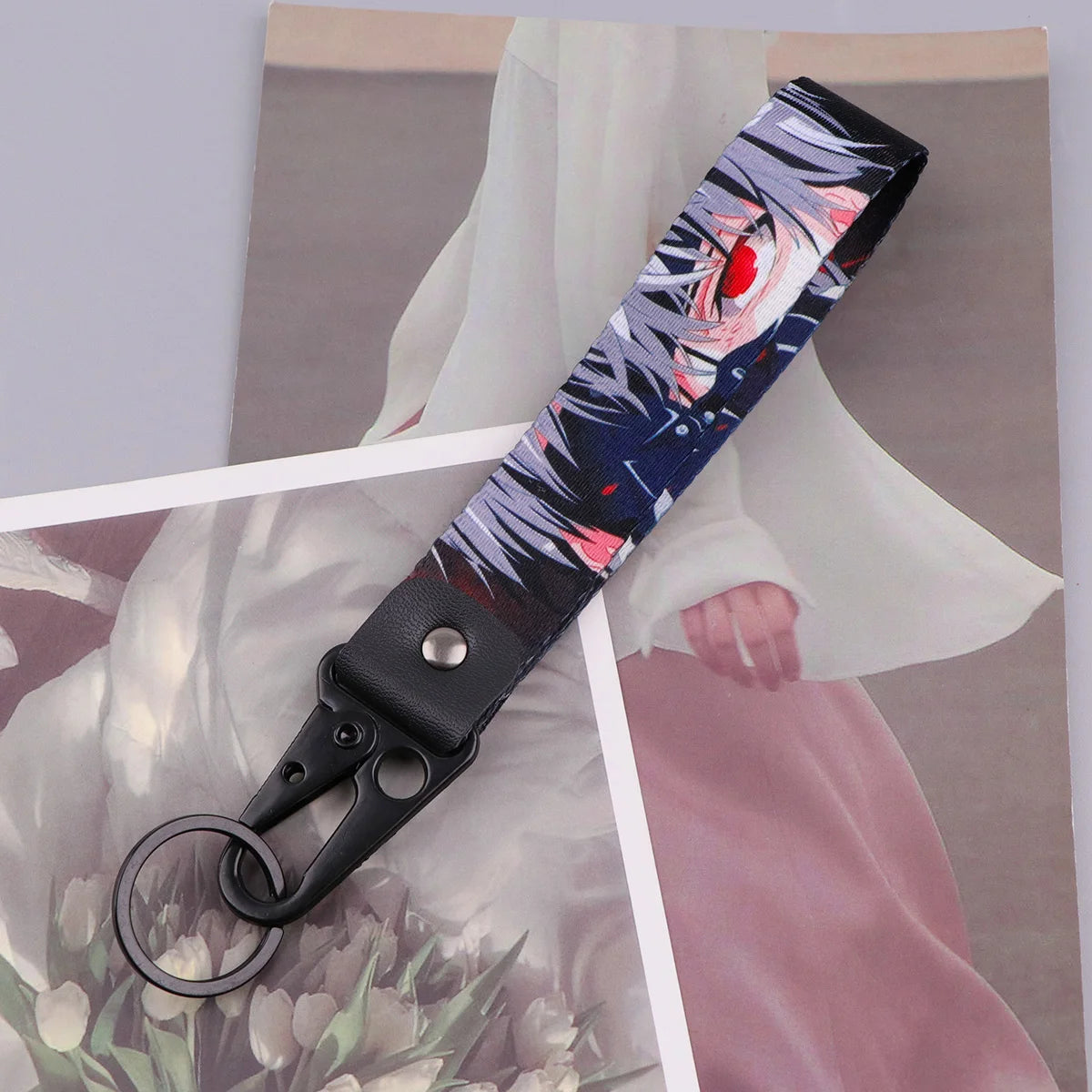 Anime Dragon Keychain For Car Motorcycle Cool Short Lanyard Wrist Strap Key Holder Cosplay Accessories Toys Gifts