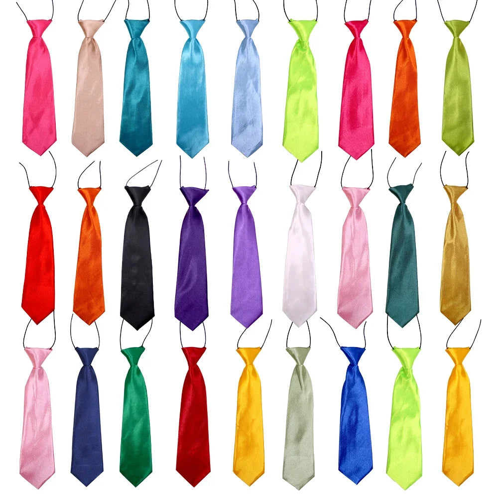Pet Bowties 30/50/100PCS Dog Tie Collars Bulk Adjustable Dog Bow Ties Solid Color Cat Neckties Pet Supplies For Dogs and Cats