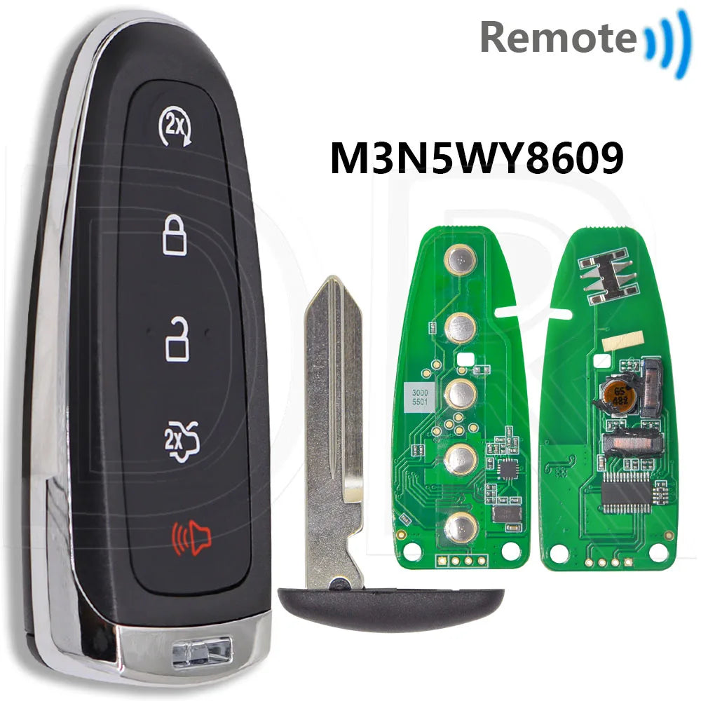 Great ID46 PCF7953 Chip 315/433MHz M3N5WY8609 Car Key For Frod Edge Focus Expedition Escape Flex Taurus Explore 2011-2018