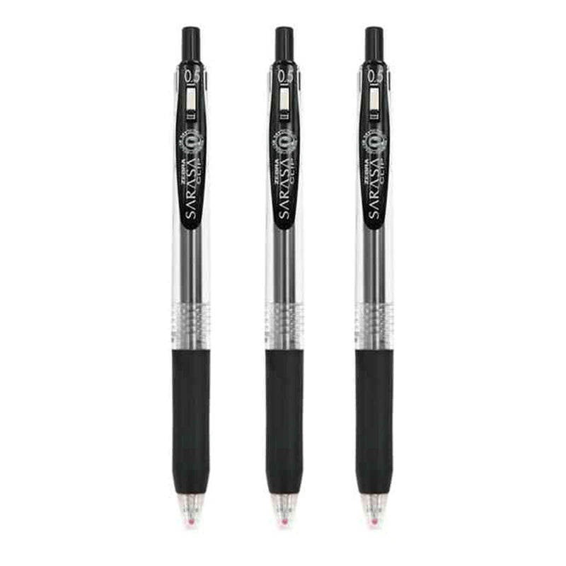 Zebra Sarasa Clip 0.5mm Black Blue Red Retractable Gel Pens Ballpoint for Writing Office Accessory School Supplies Stationery