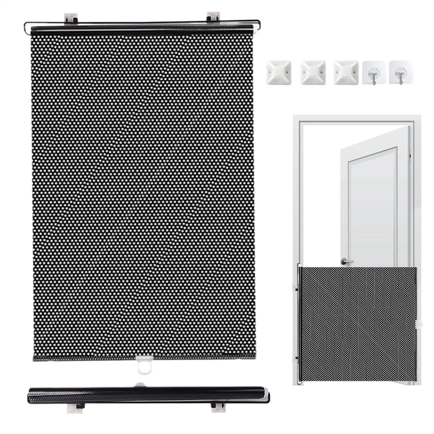 Retractable Baby Gate Pet Gate Extendable Baby Safety Gate Multifunctional Animal Fence Cat Barriers 40x125cm Pet Supplies