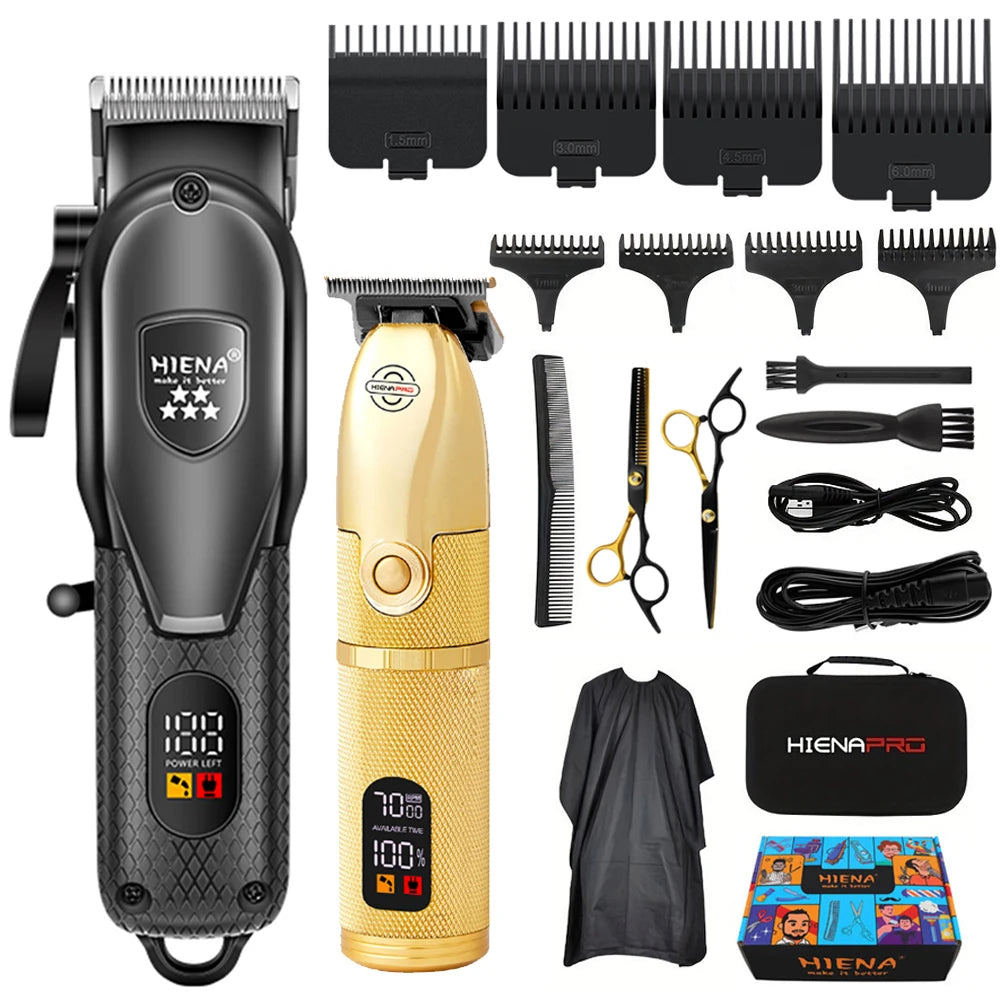 HIENA Professional Hair cutting machine Hair Clipper Set Metal Electric Cordless Hair Trimmer for Barber Display hair clipper