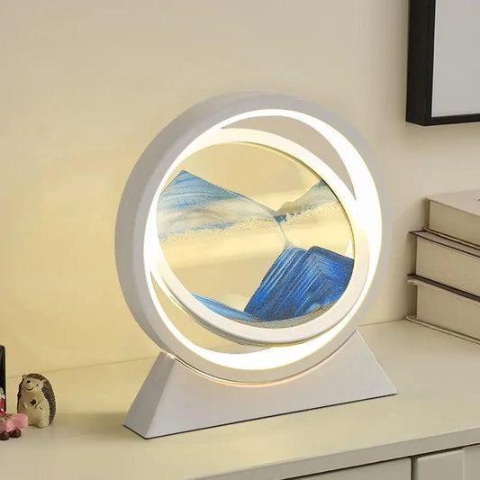 Sandscape Kinetic Sand Art Picture Quicksand Table Lamp Dynamic Liquid Hourglass Moving Sand Painting Flowing Sand Home Decor