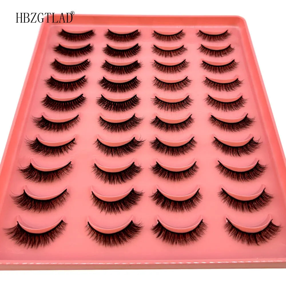 Mix 20 Pairs Eyelashes 3D Mink Lashes Fluffy Soft Wispy Natural Eyelash Extension Reusable Lashes Mink False Eyelashes Makeup