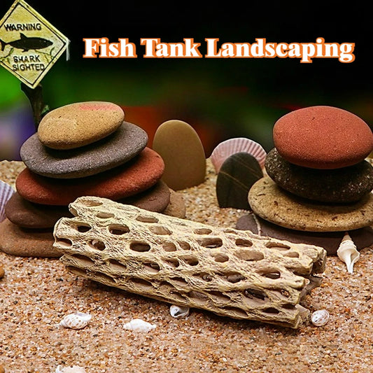 Aquarium Hideout Caves, Fish Shrimp Shelter Breeding Spawning Holes for Cichlids Plecos,Fish Tank Decor, Aquatic Pet Supplies