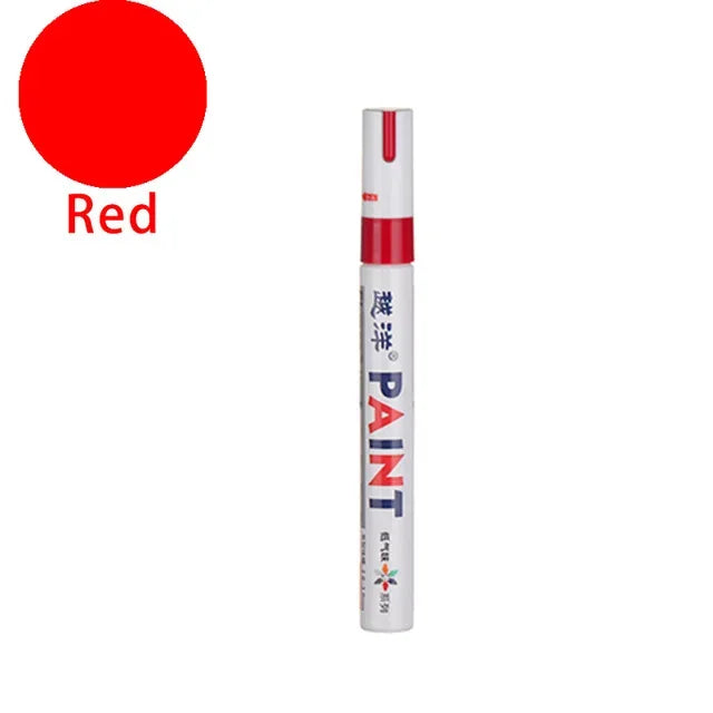 12 Colors White Waterproof Rubber Permanent Paint Marker Pens for Drawing Car Tire Tread Eco-Friendly Tire Painting Highlighter
