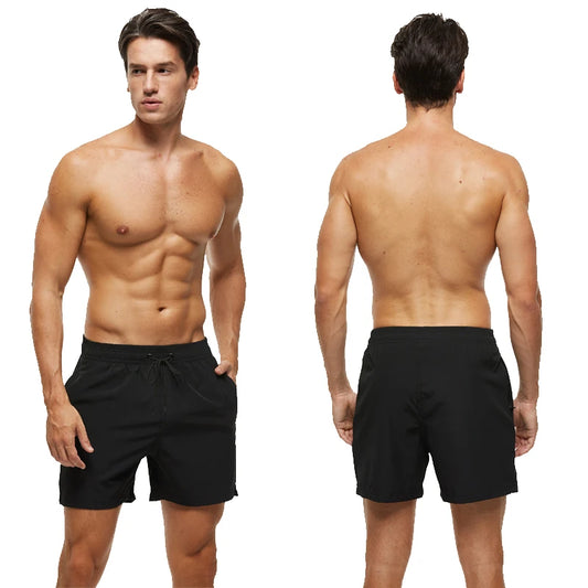 Datifer Brand 2026 Summer Mens Shorts Solid Polyester Gym Traje De Baño Hombre Breathable Mesh Liner Side Pockets Sport Swimwear