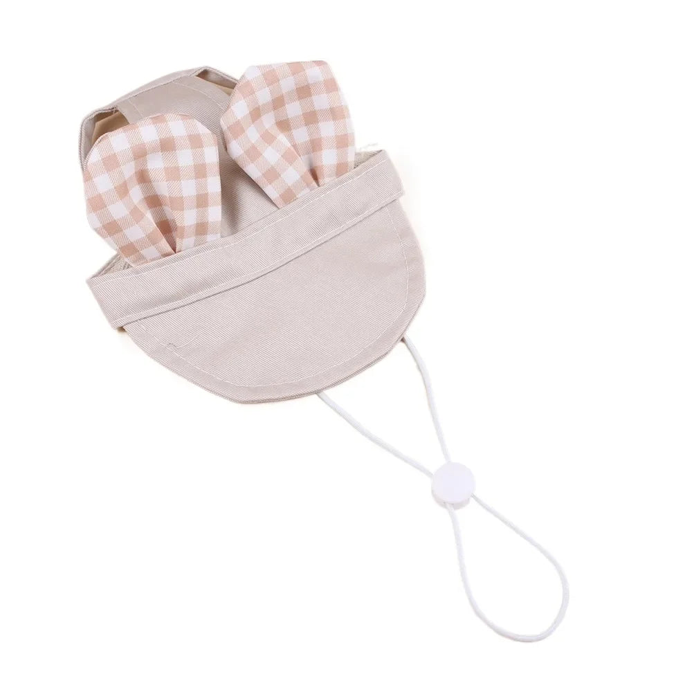 Pet Supplies With Ear Dog Sunscreen Hat Cute Colorful Dog Fisherman Hat Adjustable Pet Baseball Cap Small and Medium Dogs