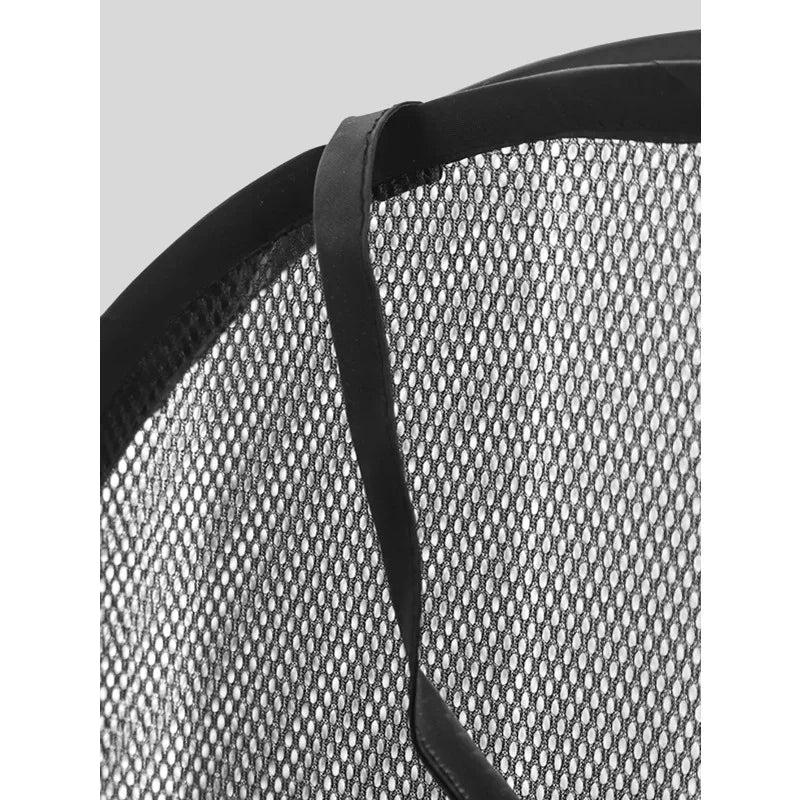 Large Capacity Foldable Dirty Clothes Basket Mesh Bathroom Storage Bucket Portable Organizer for Laundry