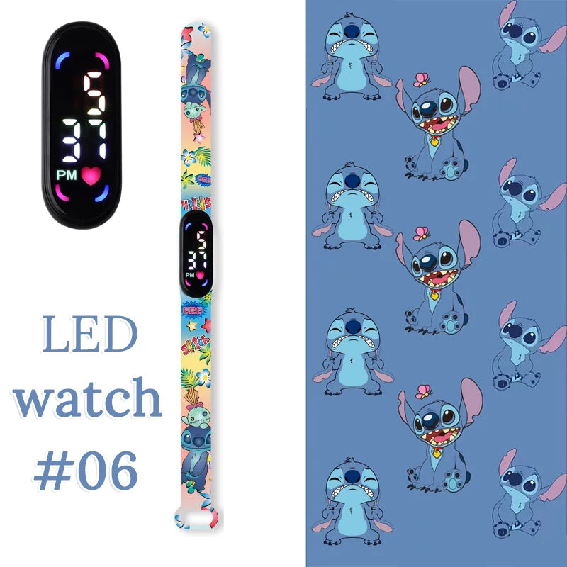 Fashion Stitch Children Watches Girls Waterproof Sport Wristband Women Bracelet Kids LED Watch Touch Digital Clock