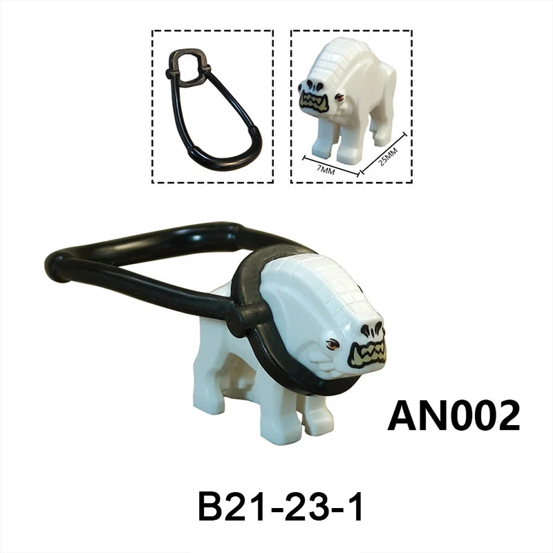 City Animal Zoo Farm Series Building Blocks Street View Panda Brown Bear Cat Pig Long Wool Sheep Cow Cattle Pet Bricks Toys Kids