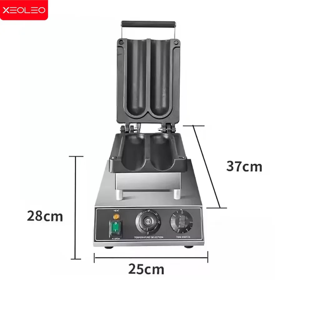XEOLEO Digital 2PCS Mexico Chicken Rolls Maker 1500W Chicken Rolls Waffle Maker Non-Stick Chicken Wrap Toaster Grasping Pancaker