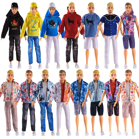 Doll Clothes Ken Doll Clothes Hoodie Sportswear Shirt Coat Outfit Set Doll Accessories Dressing Up Children's Toys,Girls Gift