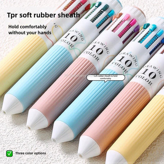 Languo 120 Color Ballpoint Pen 0.8mm Cartoon Soft Grip Press Multicolor Writing Pen for Drawing Overlay School Office Supplies