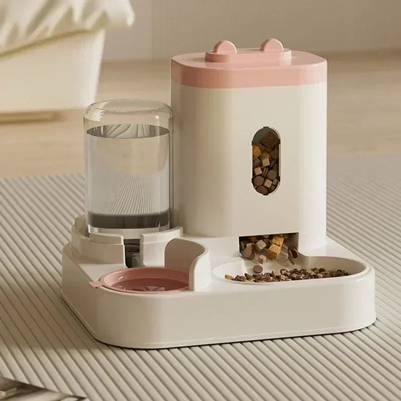 Ee2 In 1 Gravity Pet Feeder Water Dispenser Strike,Automatic Cat Dog Food Water Bowl Basin Dogs Pet Supplies