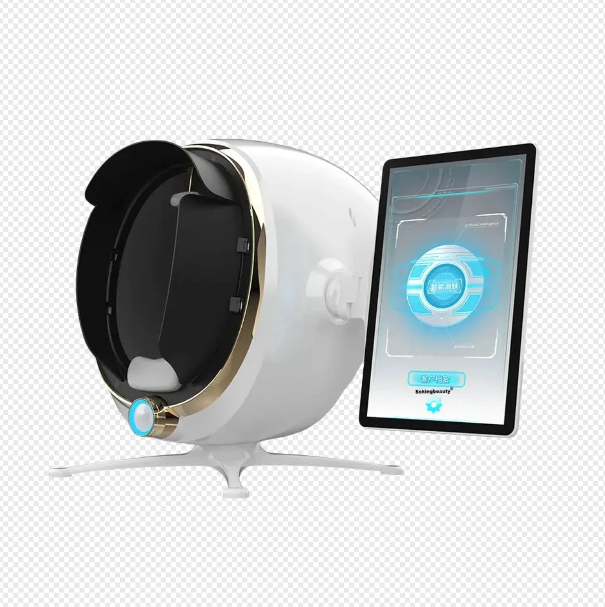 3D Skin Scanner Care Facial Analyzer Monitor Machine Magic Mirror Portable Testing English Detector Face Camera Test Analysis