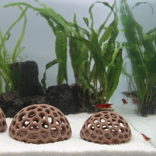 Aquarium Shrimp Dome Shelter Hollow Ball Se House Aquarium Decoration Moss Ball Pet Supplies Aquatic Equipment Scenery 