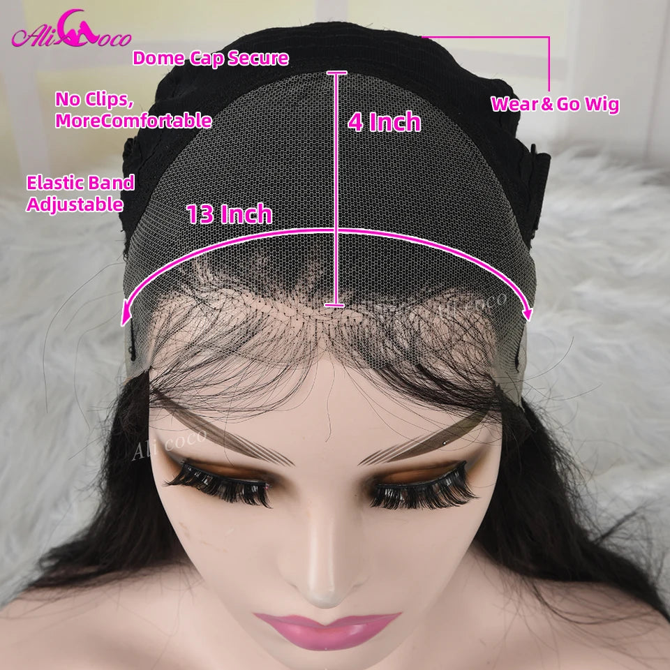 Ash Blonde Straight Human Hair Lace Front Wig 13x4 13x6 Transparent Lace Frontal Wigs For Women Ali Coco Human Hair Remy Wigs