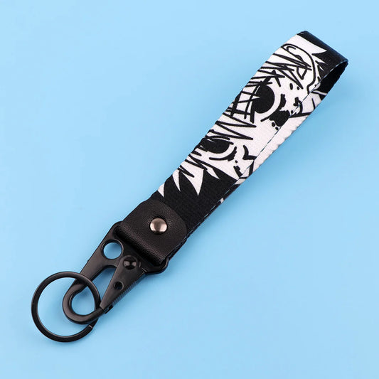 Anime Dragon Keychain For Car Motorcycle Cool Short Lanyard Wrist Strap Key Holder Cosplay Accessories Toys Gifts