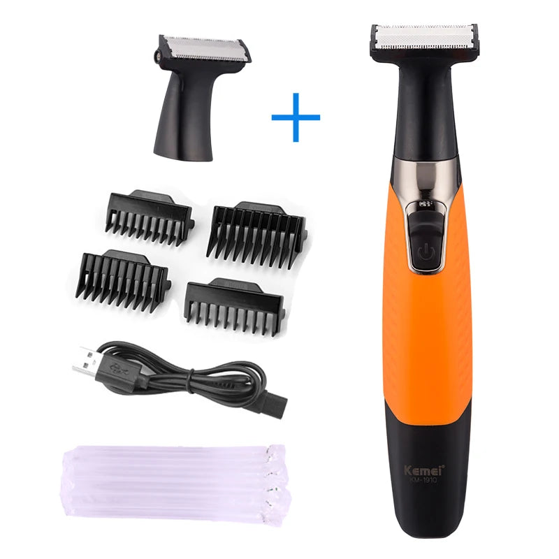 kemei body trimmer rechargeable electric shaver beard shaver electric razor men shaving machine hair trimmer face care