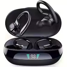 True Wireless Sport Earbuds – IPX5 Waterproof with LED Charging Case
