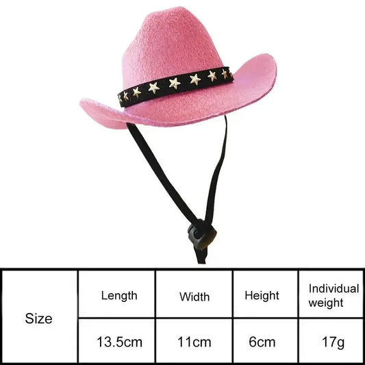 2024 Funny British Pet Dog Hat Star Cowboy Hat Adjustable Dog Costume Top Hat Headwear Pet Hat Dog Cap Pet Sun Hat Pet Supplies