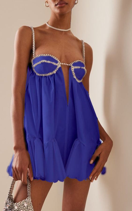Diamond Striped Pleated Dress for Women