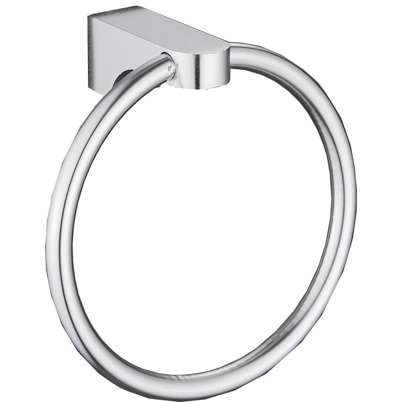 Aluminum Bathroom Accessory Set with Towel Rack and Hooks
