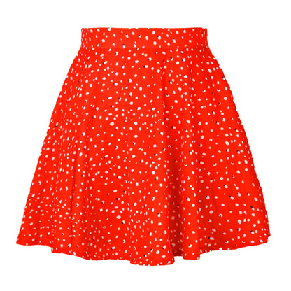 Floral High Waist Chiffon Umbrella Skirt for Women