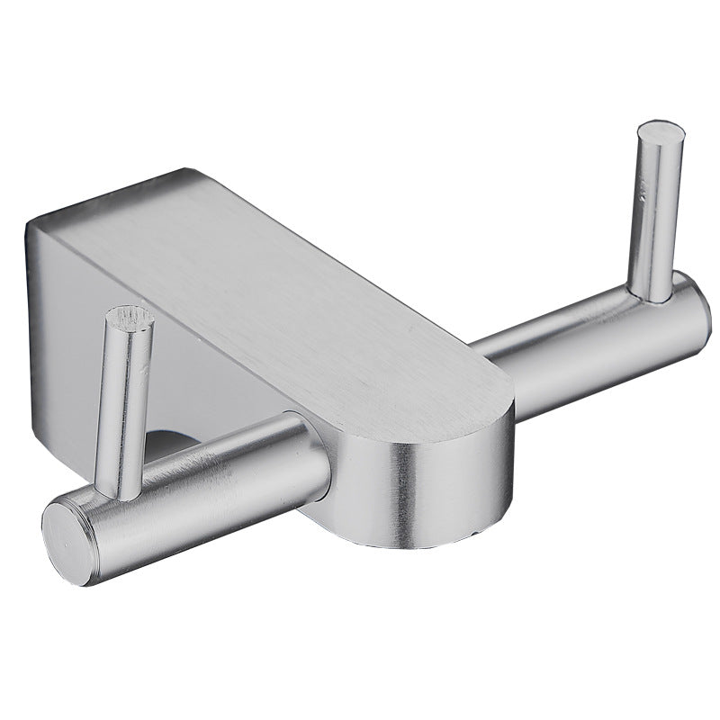 Aluminum Bathroom Accessory Set with Towel Rack and Hooks