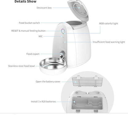 Smart Pet Automatic Feeder for Cats and Dogs