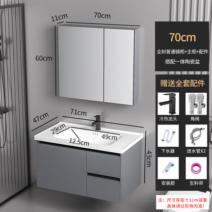 Elegant Drawer Bathroom Cabinet with Ceramic Sink Combo