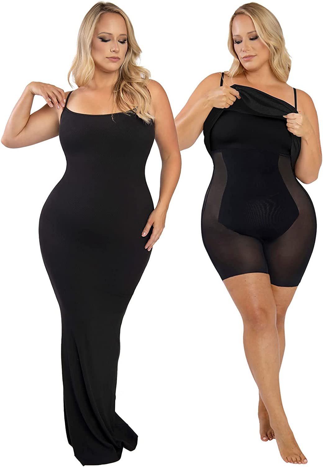 Slim Women's Dress with Body Shaping Design