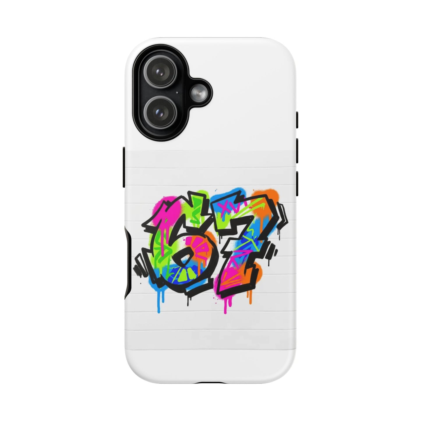 Graffiti '67' Phone Case — Colorful Urban Street Art Protective Cover