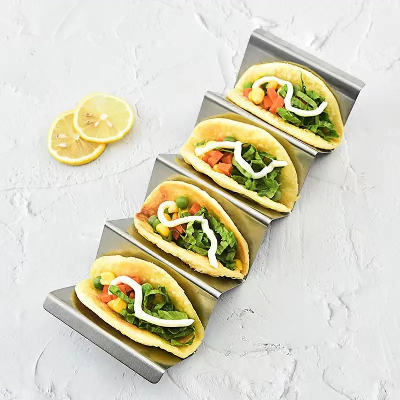 Stainless Steel W-Shaped Taco and Pancake Holder (1 pc)