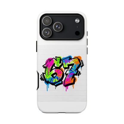 Graffiti '67' Phone Case — Colorful Urban Street Art Protective Cover