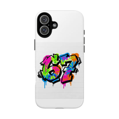 Graffiti '67' Phone Case — Colorful Urban Street Art Protective Cover