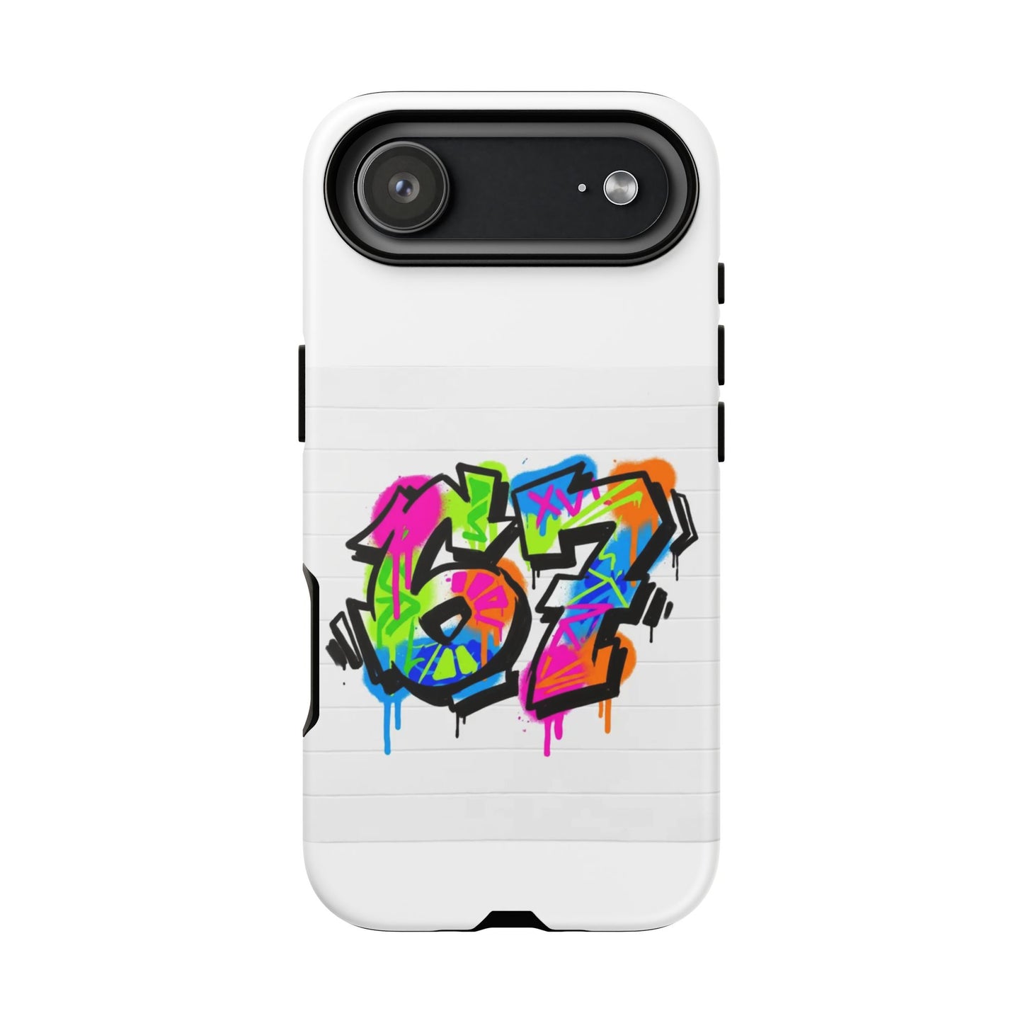 Graffiti '67' Phone Case — Colorful Urban Street Art Protective Cover