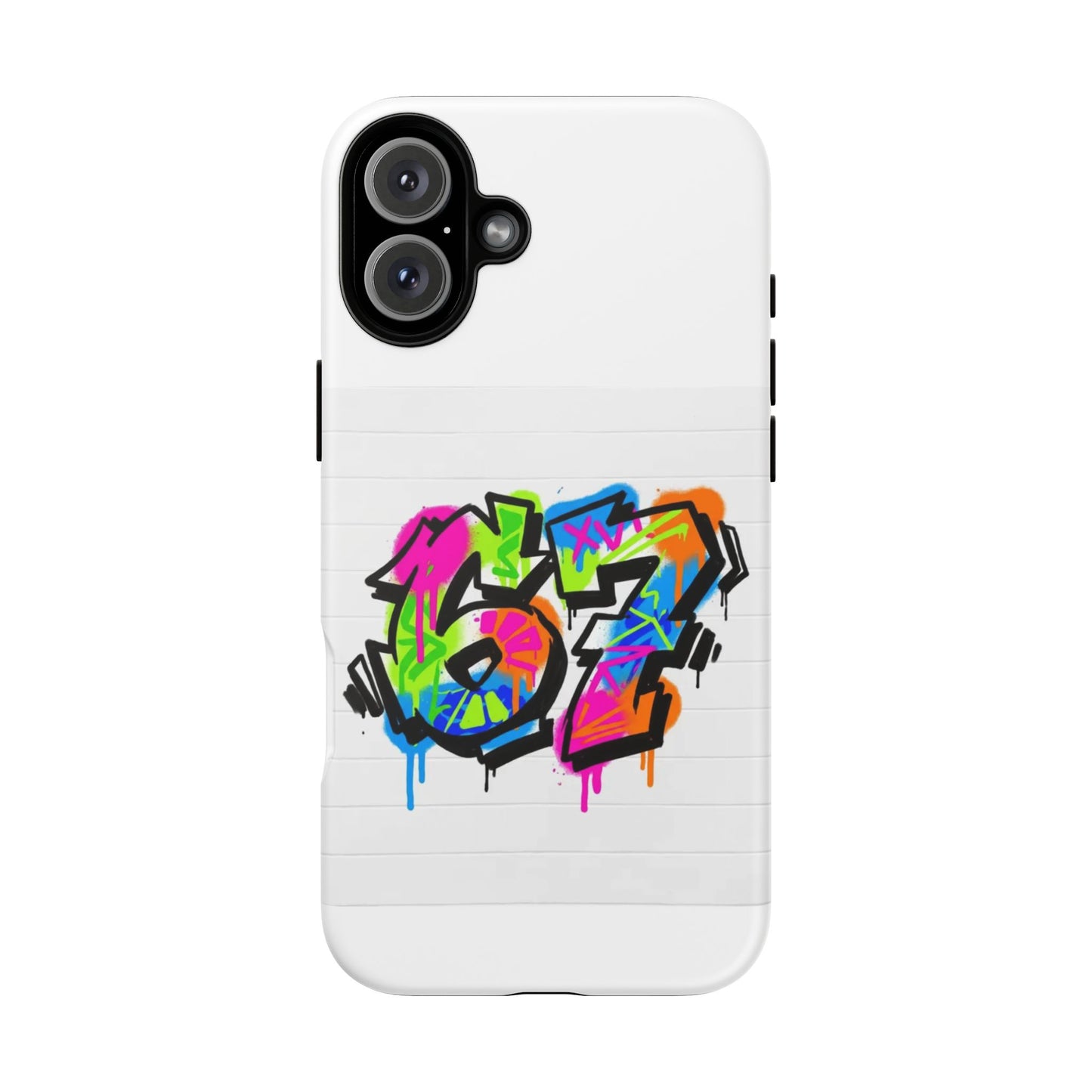 Graffiti '67' Phone Case — Colorful Urban Street Art Protective Cover