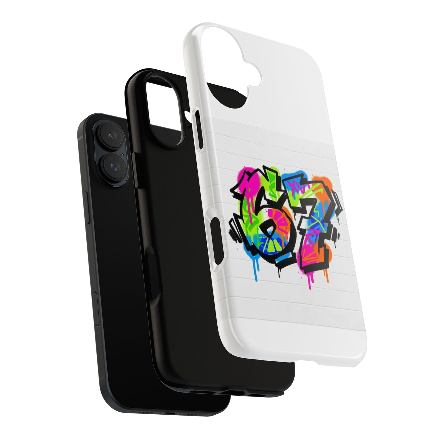 Graffiti '67' Phone Case — Colorful Urban Street Art Protective Cover