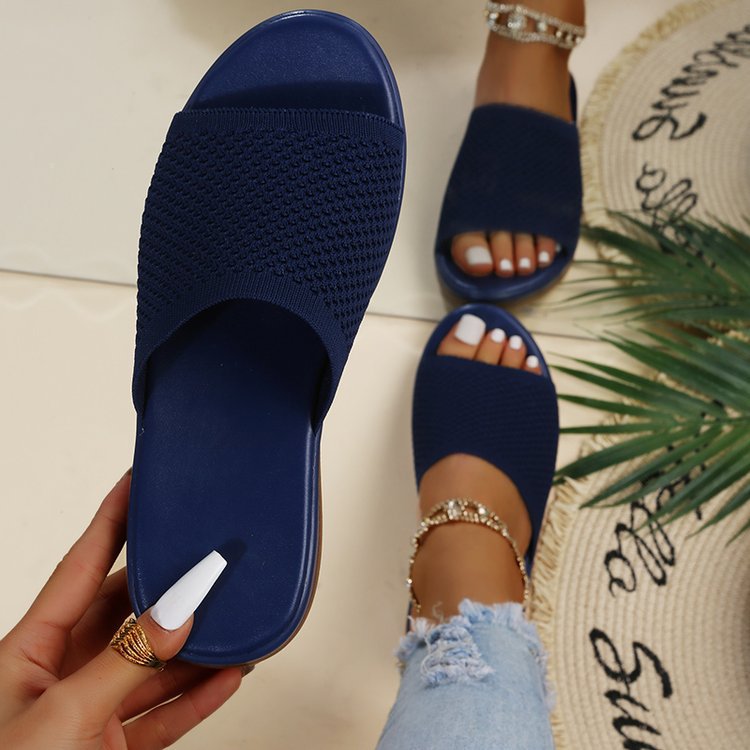 Fashion Flying Weave Wedge Sandals with Soft Sole