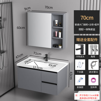 Elegant Drawer Bathroom Cabinet with Ceramic Sink Combo