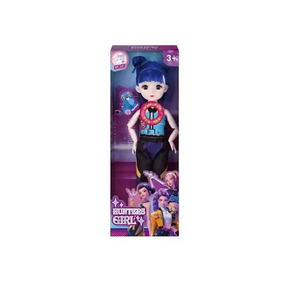 2026_Cute Doll Wearing KPop Witch Huntress Costume 3D Eyes Music-Playing Toy with Movable Joints for Girls And Boys