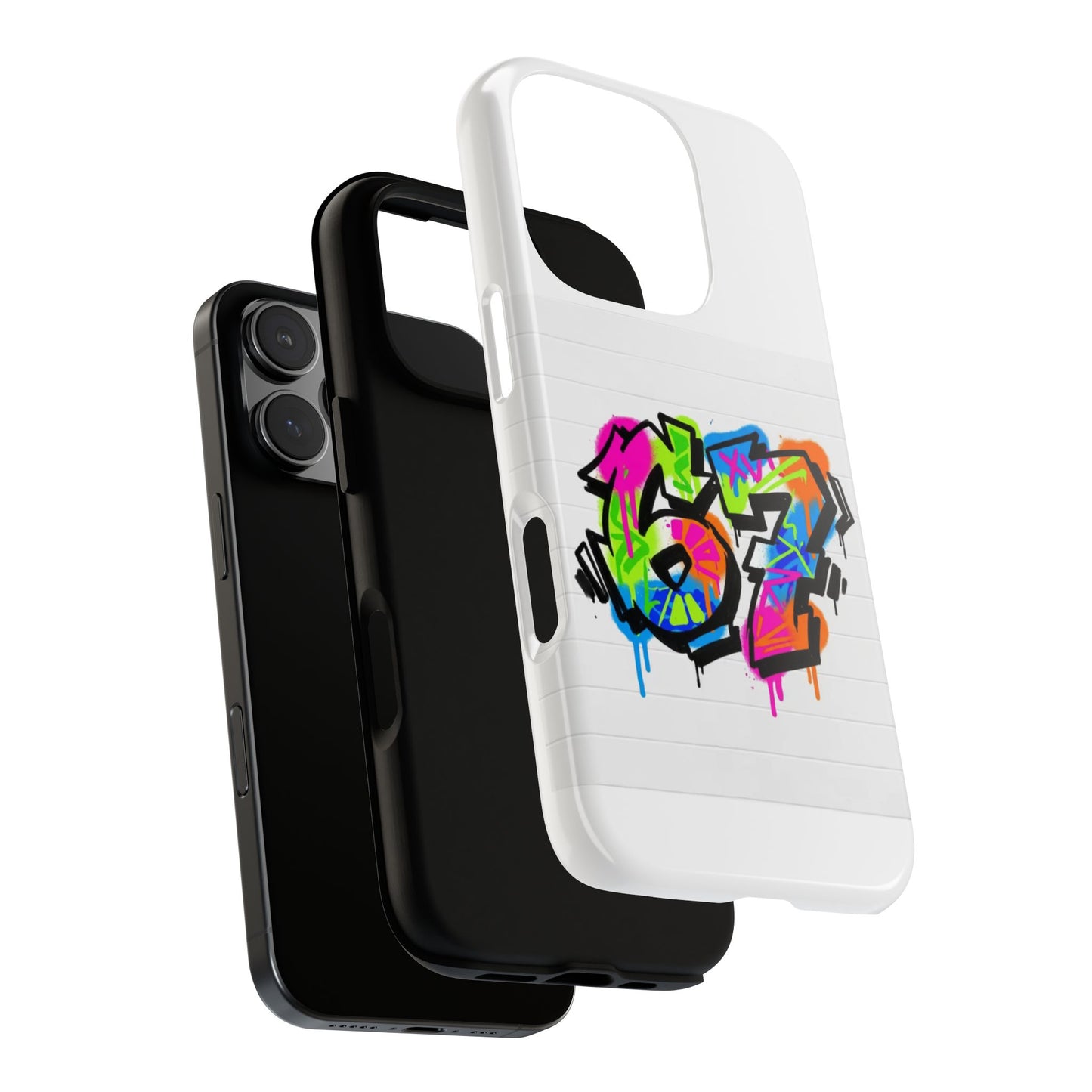 Graffiti '67' Phone Case — Colorful Urban Street Art Protective Cover