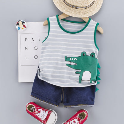 Kids' Sleeveless Top and Shorts Set for Ages 1-4
