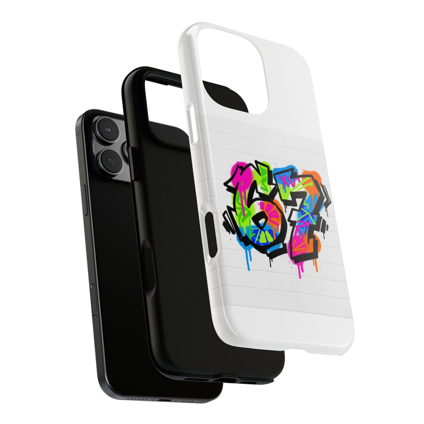 Graffiti '67' Phone Case — Colorful Urban Street Art Protective Cover